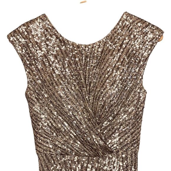 Odrella Bayan Elbise Sequin Floor Length Gown - Picture 2 of 16